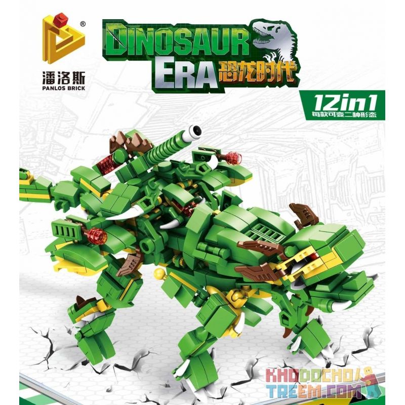 PanlosBrick 633018 Panlos Brick 633018 non  AGE OF DINOSAURS 12IN1 25 THAY ĐỔI bộ đồ chơi xếp lắp ráp ghép mô hình DINOSAUR ERA Khủng Long 577 khối PanlosBrick 633018 Panlos Brick 633018 non  AGE OF DINOSAURS 12IN1 25 THAY ĐỔI bộ đồ chơi xếp lắp ráp ghép mô hình DINOSAUR ERA Khủng Long 577 khối