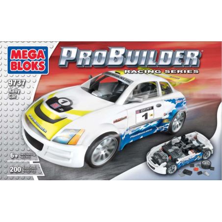 MEGA BLOKS 9737 non  CHIẾC XE ĐUA bộ đồ chơi xếp lắp ráp ghép mô hình Speed Champions Racing Cars RALLY CAR Đua Xe Công Thức 200 khối