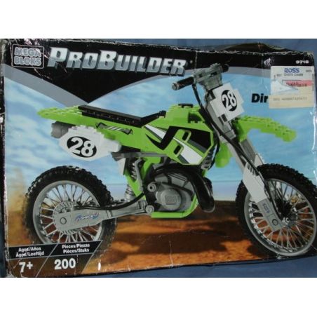MEGA BLOKS 9718 non  XE MÔ TÔ bộ đồ chơi xếp lắp ráp ghép mô hình Speed Champions Racing Cars DIRT BIKE Đua Xe Công Thức 200 khối