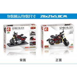 SEMBO 701134 non  ẤN ĐỘ FTR 1200. bộ đồ chơi xếp lắp ráp ghép mô hình Motorcycle Motorbike INDIAN FTR 1200 Xe Hai Bánh 232 khối