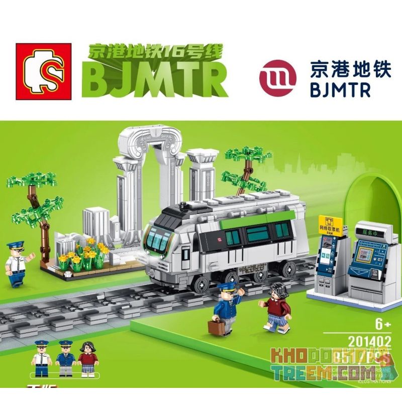 SEMBO 201402 non  DÒNG 16 bộ đồ chơi xếp lắp ráp ghép mô hình City BJMTR Thành Phố 851 khối