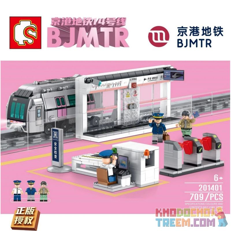 SEMBO 201401 non Lego DÒNG 14 bộ đồ chơi xếp lắp ráp ghép mô hình City BJMTR Thành Phố 709 khối