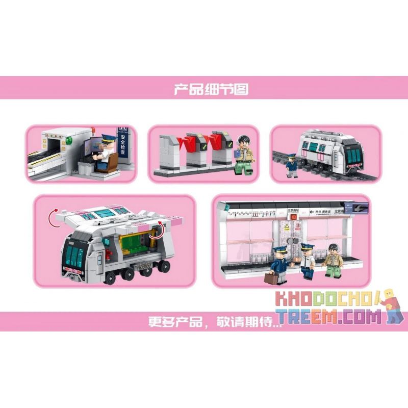 SEMBO 201401 non  DÒNG 14 bộ đồ chơi xếp lắp ráp ghép mô hình City BJMTR Thành Phố 709 khối