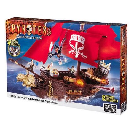 MEGA BLOKS 95523 non  THUYỀN TRƯỞNG CUTLASS 'STORMSTALKER bộ đồ chơi xếp lắp ráp ghép mô hình Pirates Of The Caribbean CAPTAIN CUTLASS' STORMSTALKER Cướp Biển Vùng Caribe 158 khối