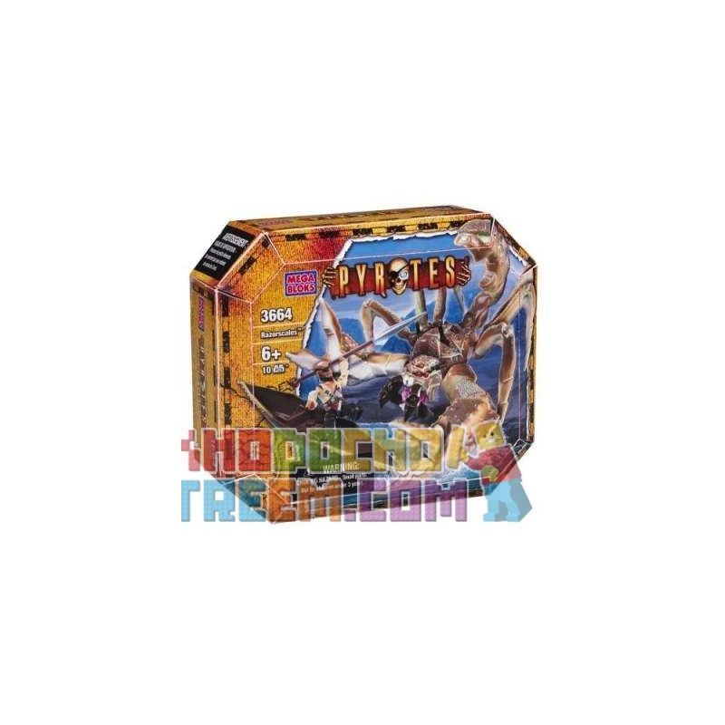 MEGA BLOKS 3664 non Lego RAZORSCALES. bộ đồ chơi xếp lắp ráp ghép mô hình Pirates Of The Caribbean Cướp Biển Vùng Caribe 10 khối