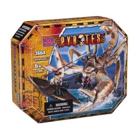MEGA BLOKS 3664 non  RAZORSCALES. bộ đồ chơi xếp lắp ráp ghép mô hình Pirates Of The Caribbean Cướp Biển Vùng Caribe 10 khối