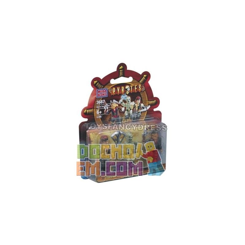 MEGA BLOKS 3687 non Lego CHIẾN ĐẤU TRÊN BIỂN ĐEN bộ đồ chơi xếp lắp ráp ghép mô hình Pirates Of The Caribbean BLACK SEA BATTLE Cướp Biển Vùng Caribe 6 khối