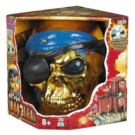 MEGA BLOKS 3635 non  BÍ ẨN VỀ TIỀN VÀNG TÂY BAN NHA bộ đồ chơi xếp lắp ráp ghép mô hình Pirates Of The Caribbean DOUBLOON MYSTERY Cướp Biển Vùng Caribe 20 khối