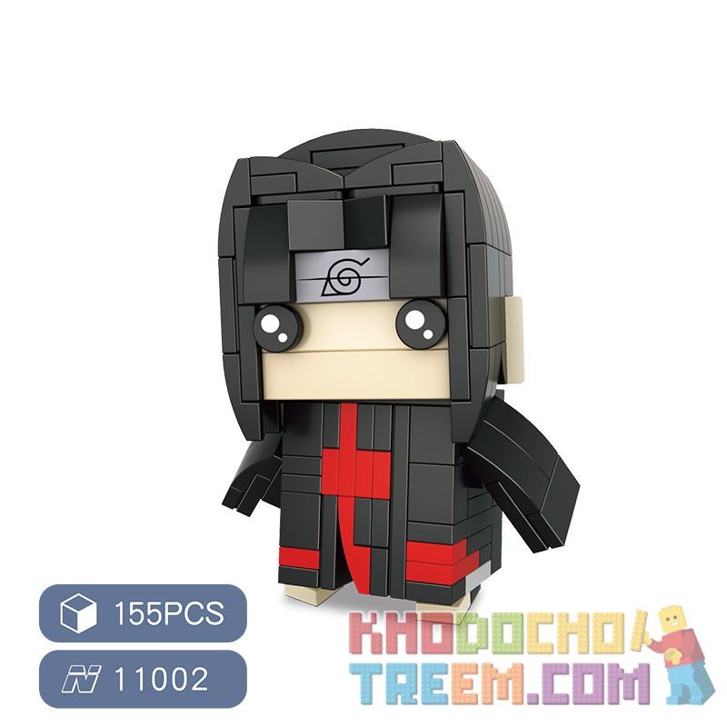 HSANHE 11002-8 non Lego CẬU BÉ ĐẦU VUÔNG UCHIHA ITACHI bộ đồ chơi xếp lắp ráp ghép mô hình Naruto MAGIC BRICK UCHIHA ITACHI Ninja 155 khối
