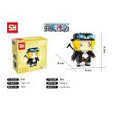 HSANHE 11001-14 non Lego CẬU BÉ ĐẦU VUÔNG SAAB bộ đồ chơi xếp lắp ráp ghép mô hình One Piece ONE PIECE SABO Đảo Hải Tặc 157 khối