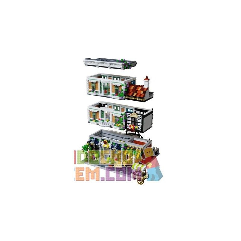 URGE 10200 non Lego TRUNG TÂM VƯỜN bộ đồ chơi xếp lắp ráp ghép mô hình Creator BRICKS & BLOOMS - MODULAR GARDEN CENTRE Sáng Tạo 2716 khối