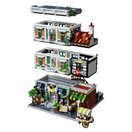 URGE 10200 non  TRUNG TÂM VƯỜN bộ đồ chơi xếp lắp ráp ghép mô hình Creator BRICKS & BLOOMS - MODULAR GARDEN CENTRE Sáng Tạo 2716 khối