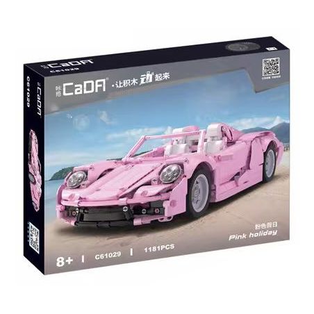 DOUBLEE CADA C61029 61029 non  KỲ NGHỈ MÀU HỒNG 1:12 tỷ lệ 1:12 bộ đồ chơi xếp lắp ráp ghép mô hình  PINK HOLIDAY Kỹ Thuật Công Nghệ Cao Mô Hình Phương Tiện 1181 khối