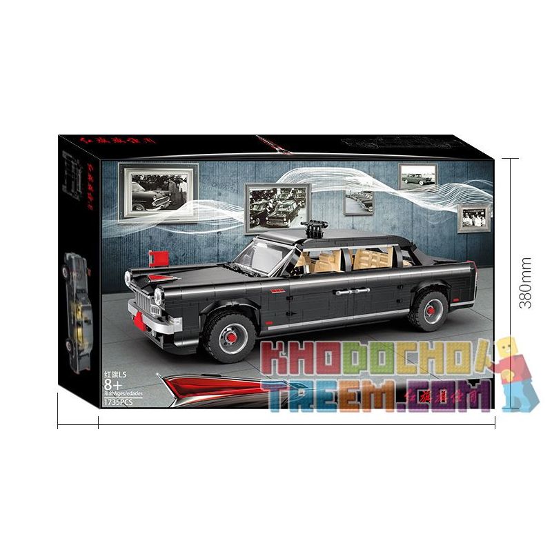 HAPPY BUILD SHINEYU XINYU XQ-HQ001 HQ001 XQHQ001 non  XE KIỂM TRA HONGQI L5 bộ đồ chơi xếp lắp ráp ghép mô hình Creator Sáng Tạo 1735 khối