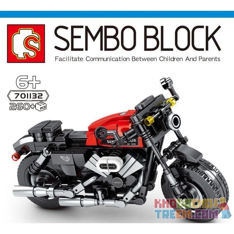 SEMBO 701132 non Lego HARLEY ĐƯỜNG. bộ đồ chơi xếp lắp ráp ghép mô hình Motorcycle Motorbike HARLEY-DAVIDSON ROADSTER Xe Hai Bánh 260 khối