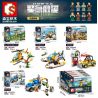 SEMBO 603203A 603203B 603203C 603203D non  CỨU HỘ KHẨN CẤP 4 LOẠI TRỰC THĂNG BĂNG RỪNG CHẶN NGUỒN LỬA PHI HÀNH ĐOÀN TAI NẠN ĐỘNG ĐẤT TUYẾT bộ đồ chơi xếp lắp ráp ghép mô hình Rescue Team THE RESCUE Đội Cứu Hộ 549 khối