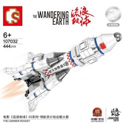 SEMBO 107032 non  XE KHỞI ĐỘNG DỰ ÁN ES SERIES-NAVIGATOR bộ đồ chơi xếp lắp ráp ghép mô hình The Wandering Earth THE WANDERING EARTH CARRIER ROCKET Lưu Lạc Địa Cầu 444 khối