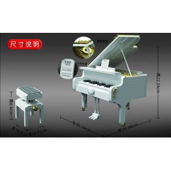 K BOX 10210 non  PIANO TRẮNG bộ đồ chơi xếp lắp ráp ghép mô hình Creator GRAND PIANO Sáng Tạo 2750 khối