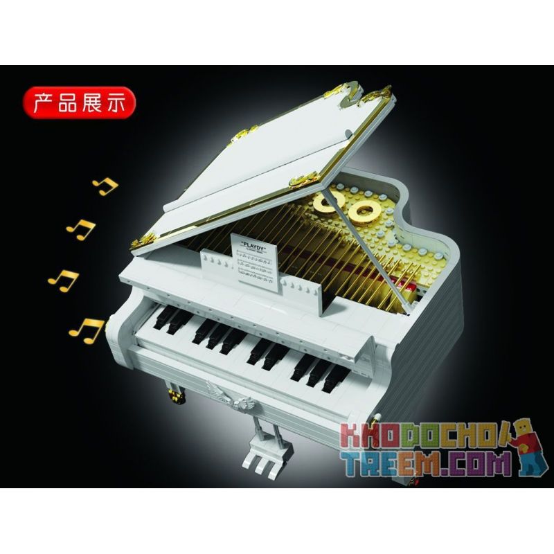K BOX 10210 non  PIANO TRẮNG bộ đồ chơi xếp lắp ráp ghép mô hình Creator GRAND PIANO Sáng Tạo 2750 khối