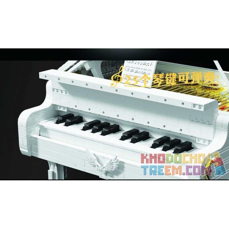 K BOX 10210 non  PIANO TRẮNG bộ đồ chơi xếp lắp ráp ghép mô hình Creator GRAND PIANO Sáng Tạo 2750 khối