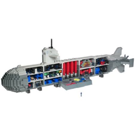 MEGA BLOKS 9775 non  TÀU NGẦM SÓI BIỂN bộ đồ chơi xếp lắp ráp ghép mô hình Military Army SEA WOLF Quân Sự Bộ Đội 2450 khối