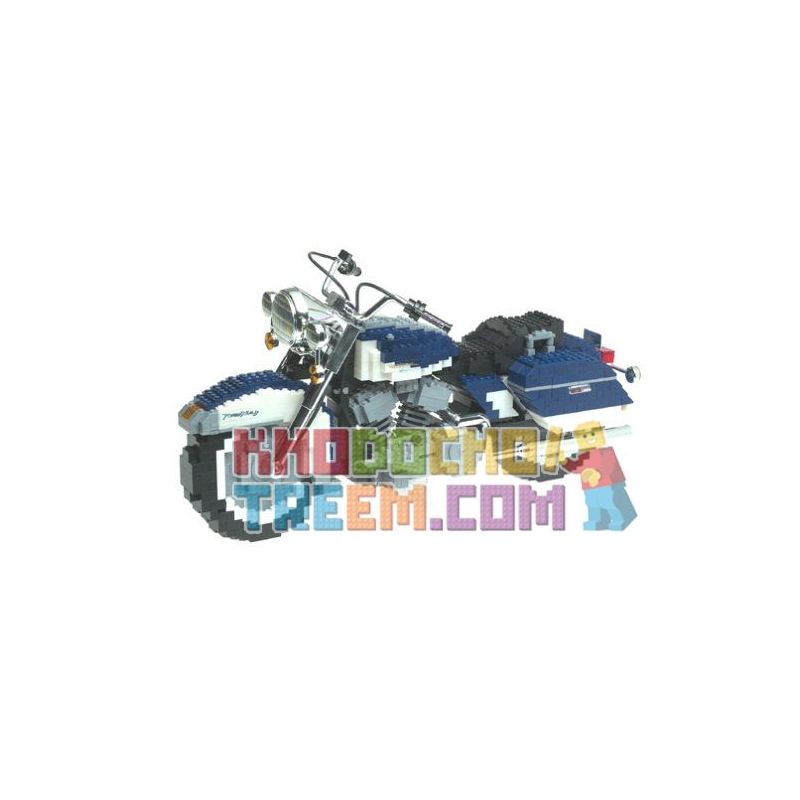 MEGA BLOKS 9770 non Lego VUA ĐƯỜNG TRƯỜNG HARLEY-DAVIDSON bộ đồ chơi xếp lắp ráp ghép mô hình Speed Champions Racing Cars HARLEY-DAVIDSON ROAD KING Đua Xe Công Thức 1300 khối