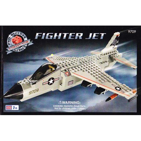 MEGA BLOKS 9709 non  MÁY BAY CHIẾN ĐẤU PHẢN LỰC bộ đồ chơi xếp lắp ráp ghép mô hình Military Army FIGHTER JET Quân Sự Bộ Đội 220 khối