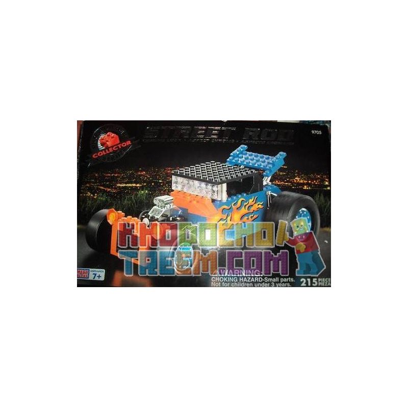 MEGA BLOKS 9705 non Lego ĐƯỜNG PHỐ bộ đồ chơi xếp lắp ráp ghép mô hình Speed Champions Racing Cars STREET ROD Đua Xe Công Thức 215 khối