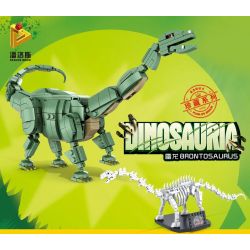 PanlosBrick 612005 Panlos Brick 612005 non  BRONTOSAURUS. bộ đồ chơi xếp lắp ráp ghép mô hình Dino DINOSAURIA BRONTOSAURUS Khủng Long 739 khối