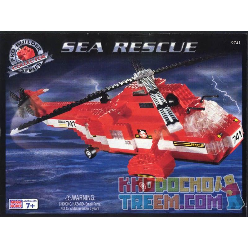 MEGA BLOKS 9741 non Lego CỨU HỘ BIỂN bộ đồ chơi xếp lắp ráp ghép mô hình City SEA RESCUE Thành Phố 710 khối