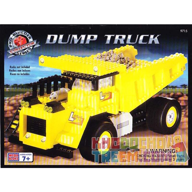 MEGA BLOKS 9715 non Lego XE BEN VÀ XÚC LẬT bộ đồ chơi xếp lắp ráp ghép mô hình City DUMP TRUCK AND LOADER Thành Phố 415 khối