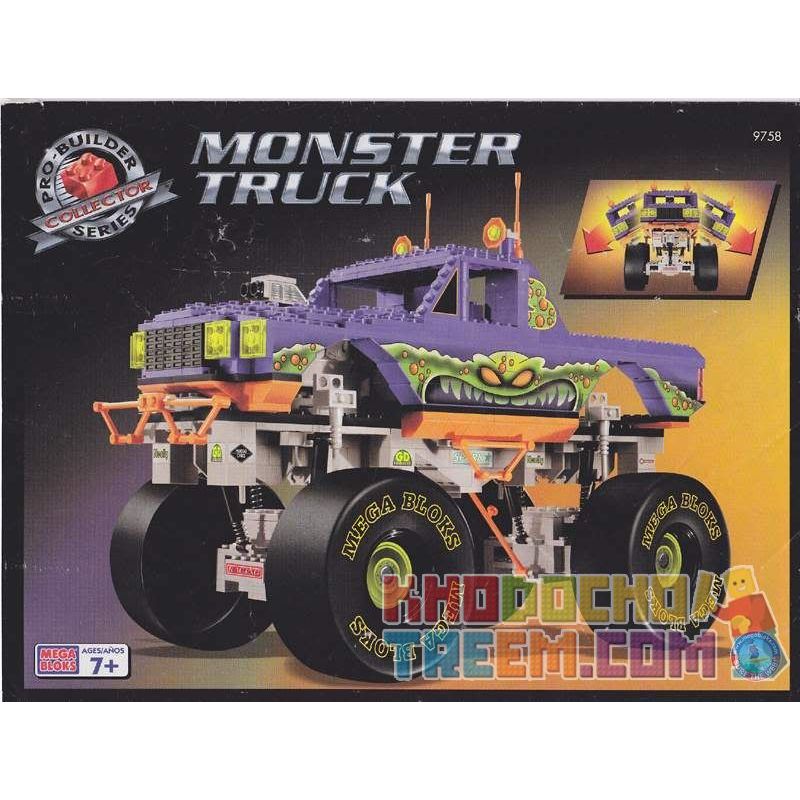 MEGA BLOKS 9758 non Lego XE TẢI HẠNG NẶNG bộ đồ chơi xếp lắp ráp ghép mô hình Speed Champions Racing Cars MONSTER TRUCK Đua Xe Công Thức 575 khối