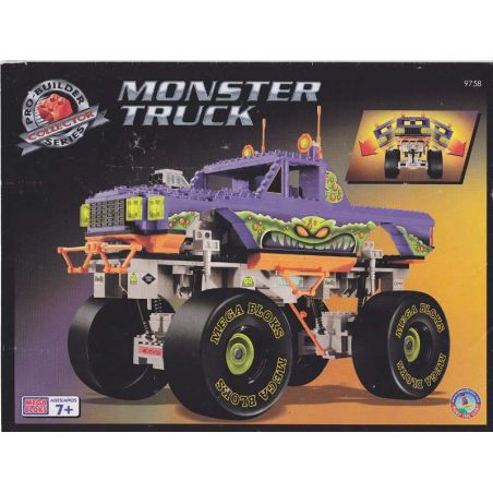 MEGA BLOKS 9758 non  XE TẢI HẠNG NẶNG bộ đồ chơi xếp lắp ráp ghép mô hình Speed Champions Racing Cars MONSTER TRUCK Đua Xe Công Thức 575 khối