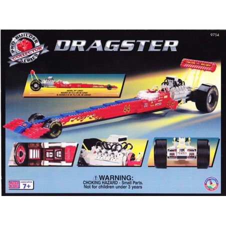 MEGA BLOKS 9754 non  ĐUA XE CỰ LY NGẮN bộ đồ chơi xếp lắp ráp ghép mô hình Speed Champions Racing Cars DRAGSTER Đua Xe Công Thức 450 khối