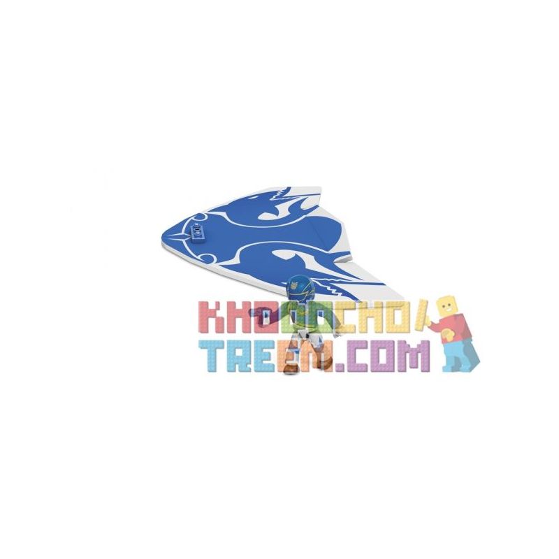 MEGA BLOKS 5676 non Lego TÀU LƯỢN CHIẾN BINH XANH bộ đồ chơi xếp lắp ráp ghép mô hình Power Rangers Super Sentai BLUE RANGER AIR GLIDER 5 Anh Em Siêu Nhân 11 khối