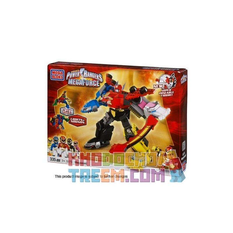 MEGA BLOKS 5875 non Lego TỔNG HỢP GRAND ZOD bộ đồ chơi xếp lắp ráp ghép mô hình Power Rangers Super Sentai GOSEI GREAT MEGAZORD 5 Anh Em Siêu Nhân 335 khối