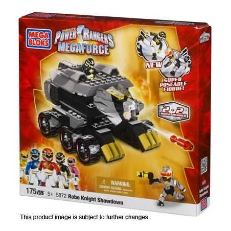 MEGA BLOKS 5872 non  HIỆP SĨ ROBO VS. VRAK bộ đồ chơi xếp lắp ráp ghép mô hình Power Rangers Super Sentai ROBO KNIGHT VS. VRAK 5 Anh Em Siêu Nhân 207 khối