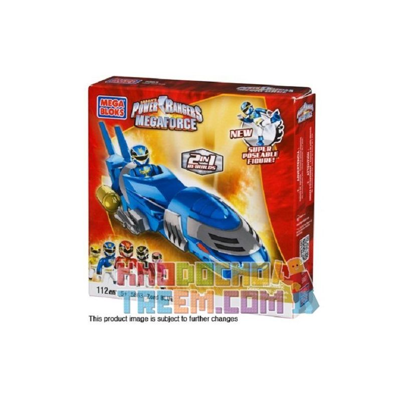 MEGA BLOKS 5863 non Lego MÁY CÁ MẬP AZ. bộ đồ chơi xếp lắp ráp ghép mô hình Power Rangers Super Sentai SHARK MECHAZORD 5 Anh Em Siêu Nhân 86 khối