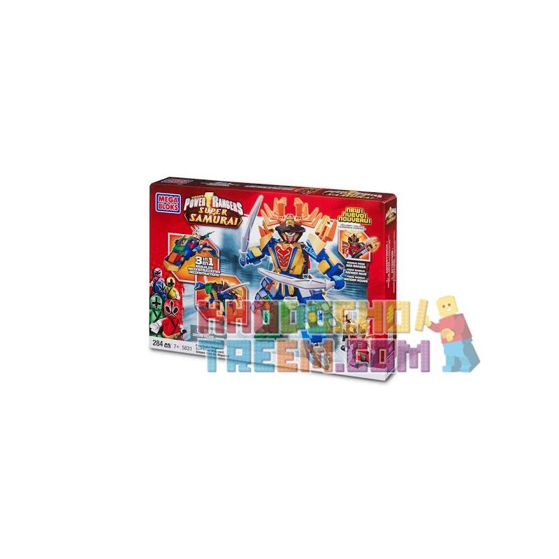 MEGA BLOKS 5831 non Lego CHELANCA. bộ đồ chơi xếp lắp ráp ghép mô hình Power Rangers Super Sentai CLAW ARMOR MEGAZORD 5 Anh Em Siêu Nhân 284 khối