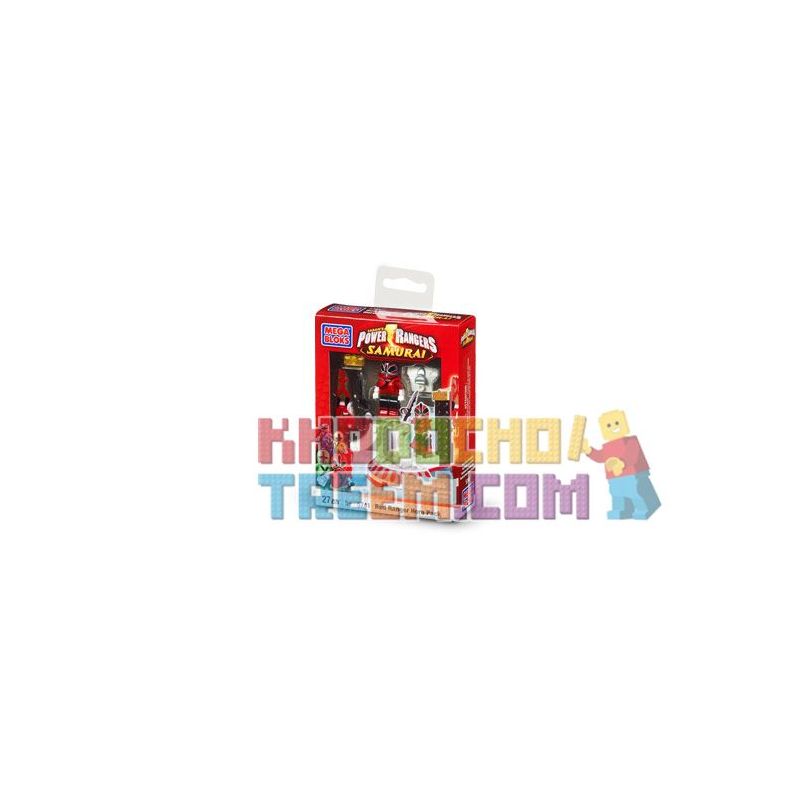 MEGA BLOKS 5741 non Lego GÓI ANH HÙNG CHIẾN BINH ĐỎ bộ đồ chơi xếp lắp ráp ghép mô hình Power Rangers Super Sentai RED RANGER HERO PACK 5 Anh Em Siêu Nhân 27 khối