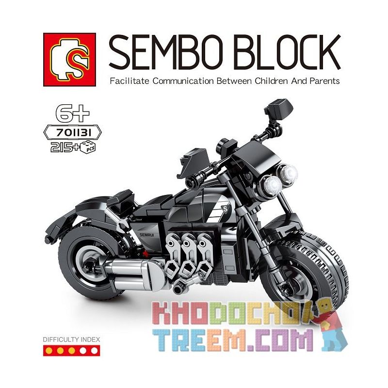 SEMBO 701131 non Lego TRIUMPH MOTORCYCLE. bộ đồ chơi xếp lắp ráp ghép mô hình Motorcycle Motorbike Xe Hai Bánh 215 khối