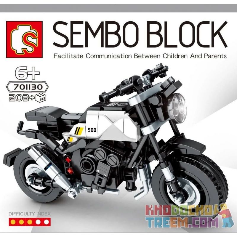 SEMBO 701130 non Lego BRESND. bộ đồ chơi xếp lắp ráp ghép mô hình Motorcycle Motorbike BRIXTON CRASSFIRE 500 Xe Hai Bánh 203 khối