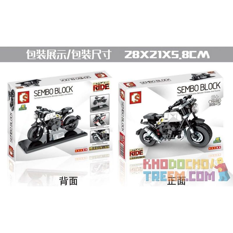 SEMBO 701130 non  BRESND. bộ đồ chơi xếp lắp ráp ghép mô hình Motorcycle Motorbike BRIXTON CRASSFIRE 500 Xe Hai Bánh 203 khối
