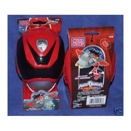 MEGA BLOKS 5748 5760 non  SKY WARRIOR SKY DEFENSE bộ đồ chơi xếp lắp ráp ghép mô hình Power Rangers Super Sentai RED RANGER SKY DEFENSE 5 Anh Em Siêu Nhân 50 khối