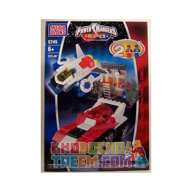 MEGA BLOKS 5745 non Lego TRIỂN KHAI S.P.D ZOD bộ đồ chơi xếp lắp ráp ghép mô hình Power Rangers Super Sentai S.P.D ZORDS DEPLOYMENT 5 Anh Em Siêu Nhân 235 khối