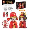 FORANGE FC8001 8001 non  HAPPY WEDDING 2 PHONG CÁCH CÔ DÂU CHÚ RỂ bộ đồ chơi xếp lắp ráp ghép mô hình GROOM AND BRIDE 522 khối