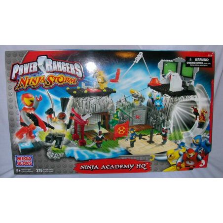 MEGA BLOKS 5730 non  TRỤ SỞ HỌC VIỆN NINJA bộ đồ chơi xếp lắp ráp ghép mô hình Power Rangers Super Sentai NINJA ACADEMY HQ 5 Anh Em Siêu Nhân 215 khối