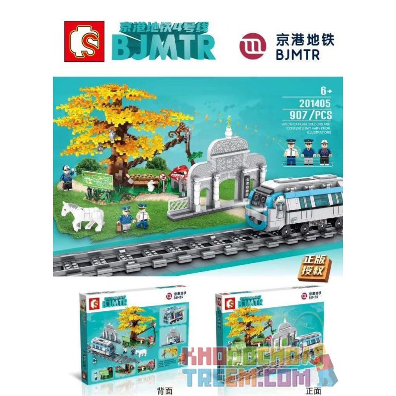 SEMBO 201405 non Lego DÒNG 4 bộ đồ chơi xếp lắp ráp ghép mô hình City BJMTR Thành Phố 907 khối