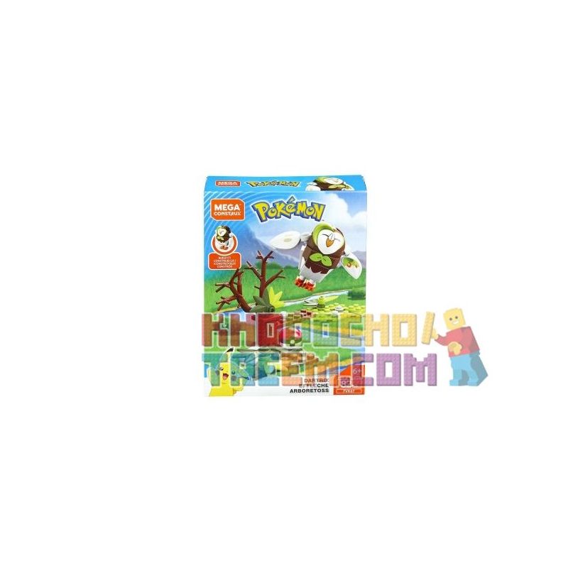 MEGA BLOKS FVK67 non Lego PUG. bộ đồ chơi xếp lắp ráp ghép mô hình Pokémon DARTRIX Pokemon 82 khối