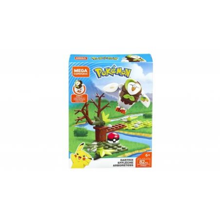 MEGA BLOKS FVK67 non  PUG. bộ đồ chơi xếp lắp ráp ghép mô hình Pokémon DARTRIX Pokemon 82 khối